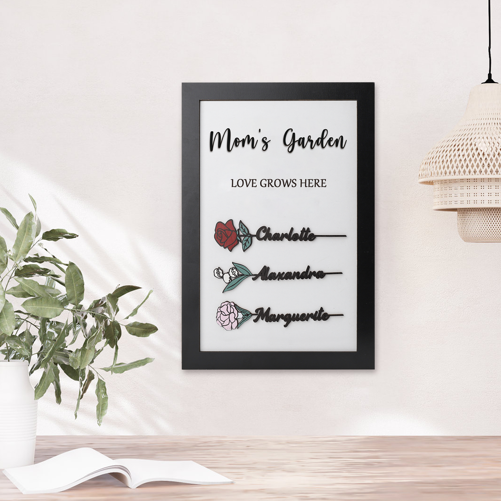 personalized birth flower sign