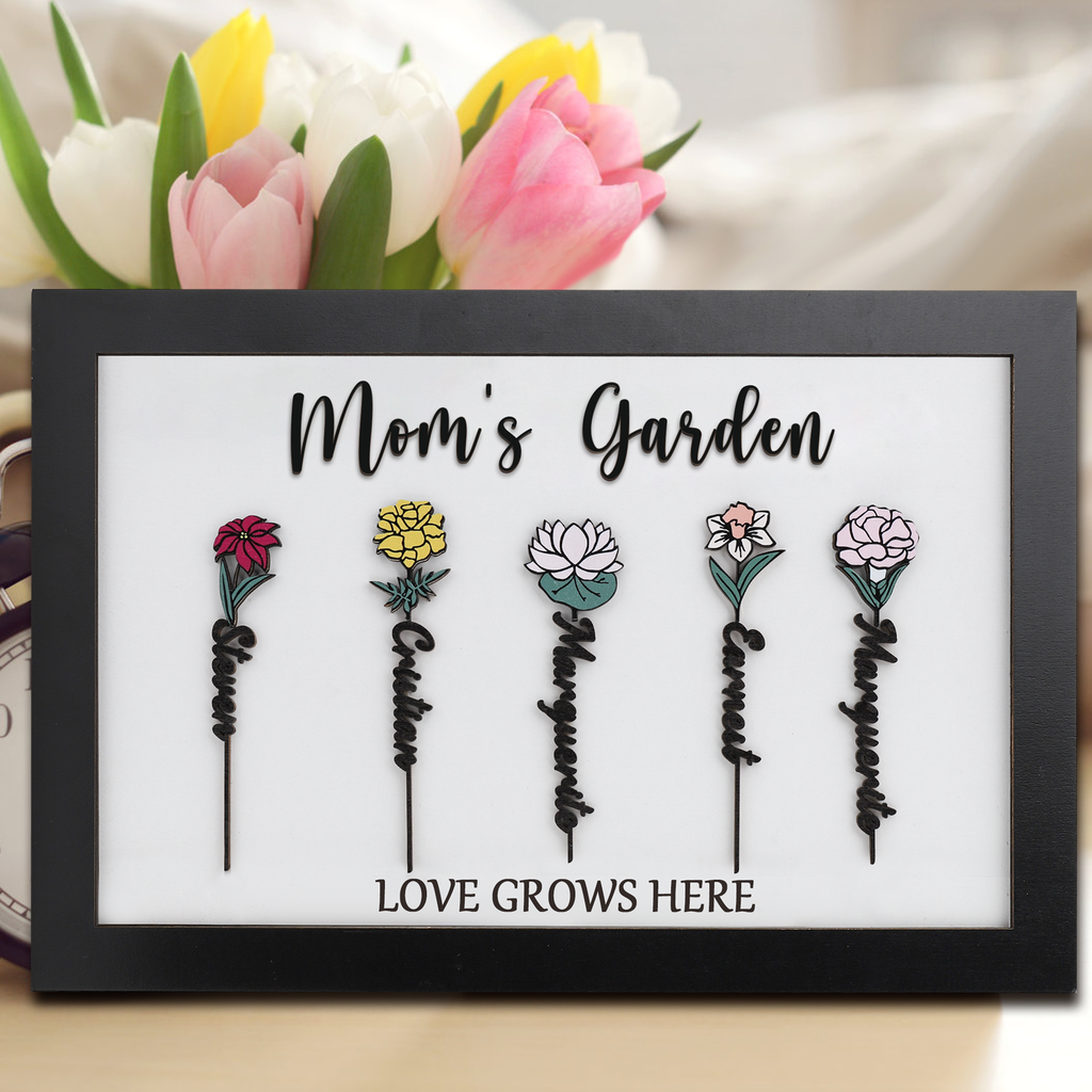 personalized birth flower sign