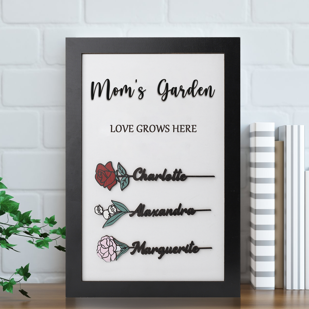 personalized birth flower sign