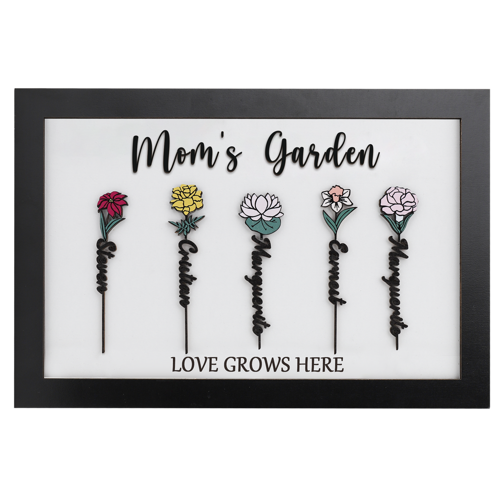 personalized birth flower sign