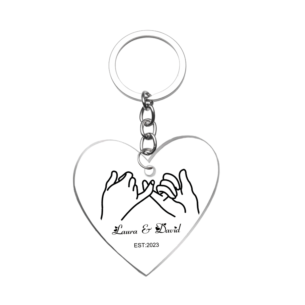 Acrylic couples keychain