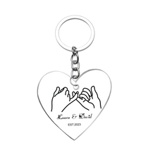 Load image into Gallery viewer, Acrylic couples keychain