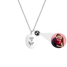 Load image into Gallery viewer, Birthday Flower Name Projection Necklace